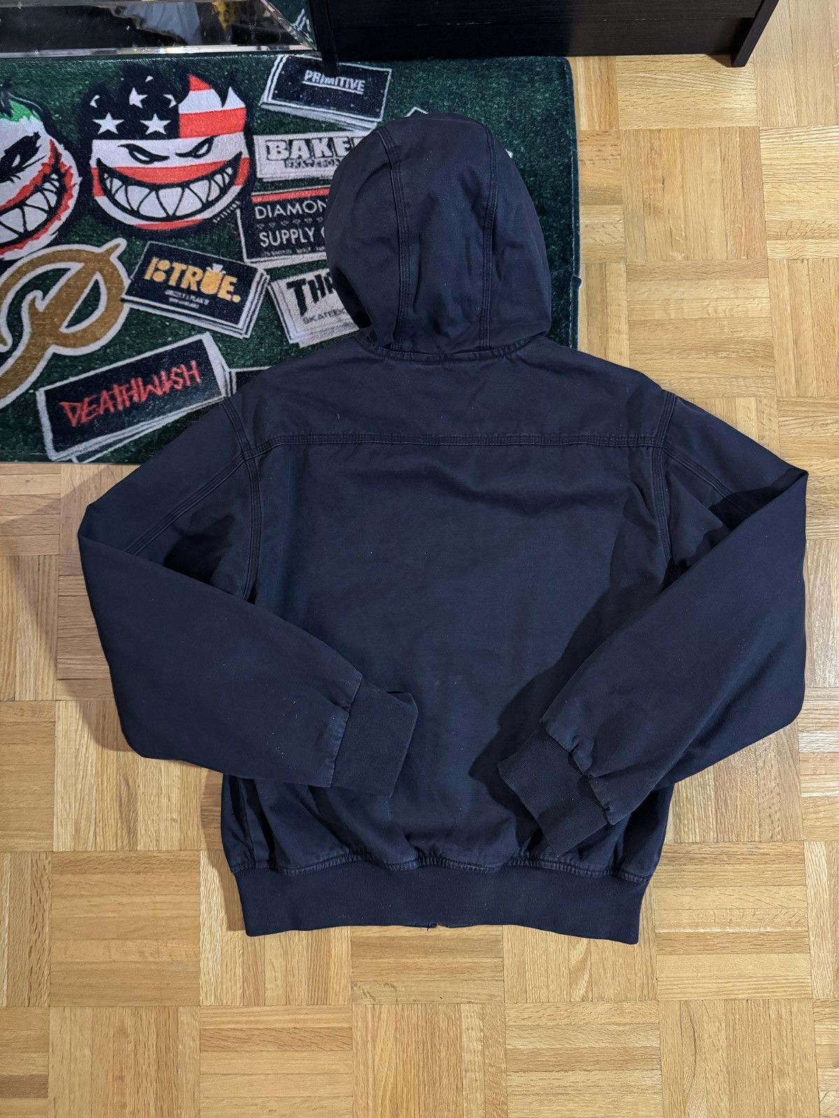 H&M Dark Denim Jacket with Hood Size US S / EU 44-46 / 1 - 3 Thumbnail