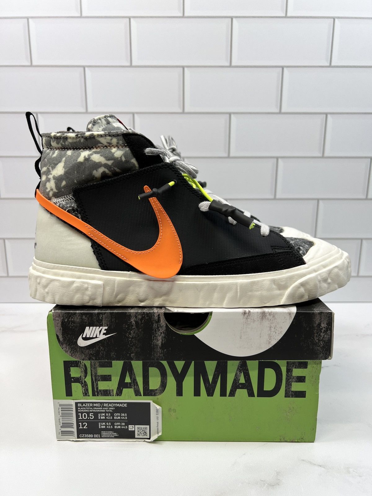 Nike Nike Readymade Readymades Blazer Mid Top Black Camo Sneakers Size US 10.5 / EU 43-44 - 5 Thumbnail