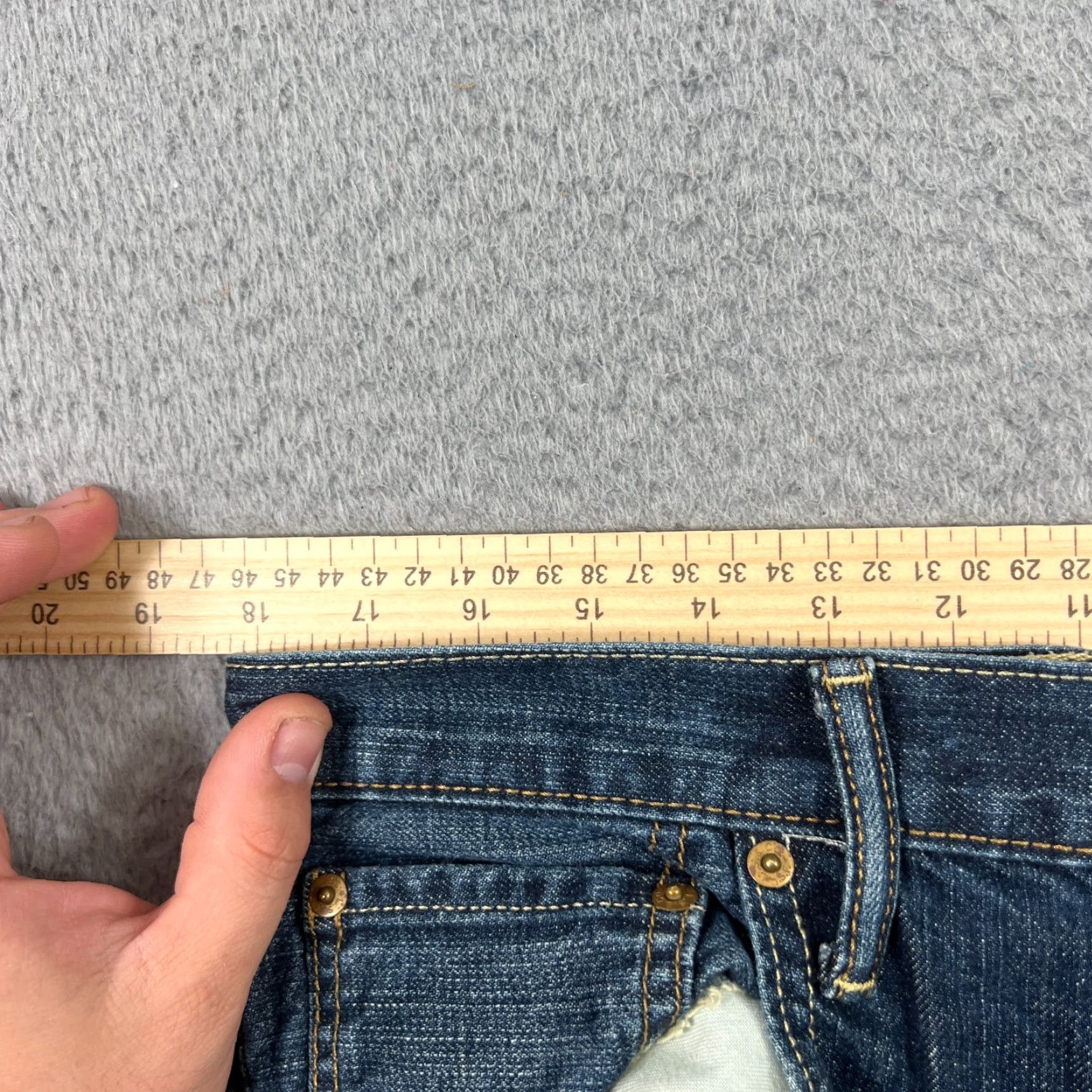 Levi's Levi's 569 Jeans Mens 36x28 Loose Fit Straight Leg Blue Dark Wash Size US 34 / EU 50 - 5 Thumbnail