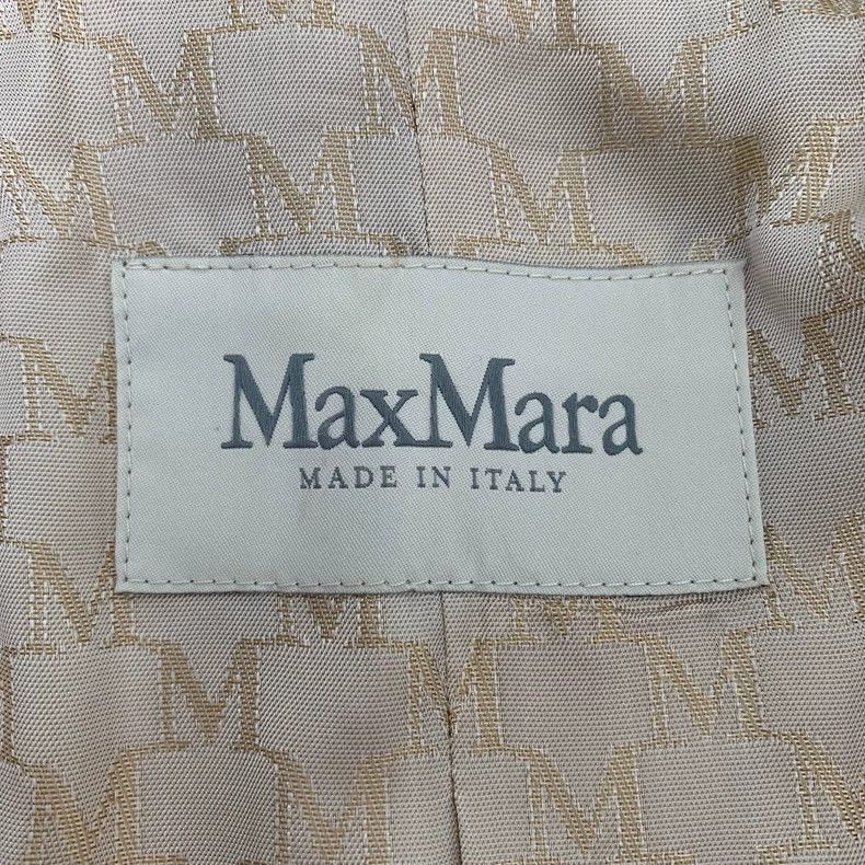 Max Mara Max Mara 101801 Collection Sand Wool Lapel Double Breasted Size XS / US 0-2 / IT 36-38 - 6 Thumbnail