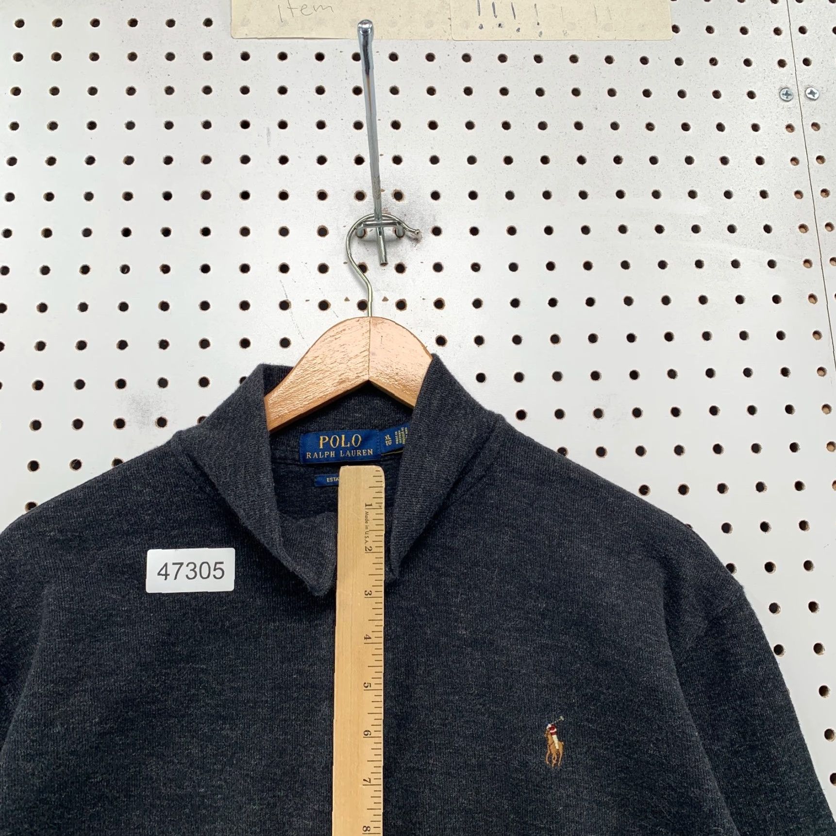 Polo Ralph Lauren Polo Ralph Lauren Sweater Mens XL Gray 1/4 Zip Leather Tab Long Sleeve Size US XL / EU 56 / 4 - 7 Thumbnail
