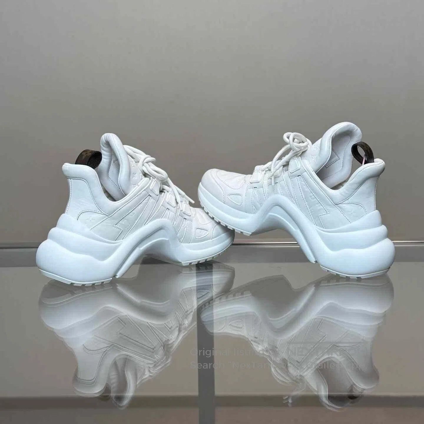 Louis Vuitton Louis Vuitton Archlight White Embossed Dad Shoes. Size US 7 / IT 37 - 6 Thumbnail