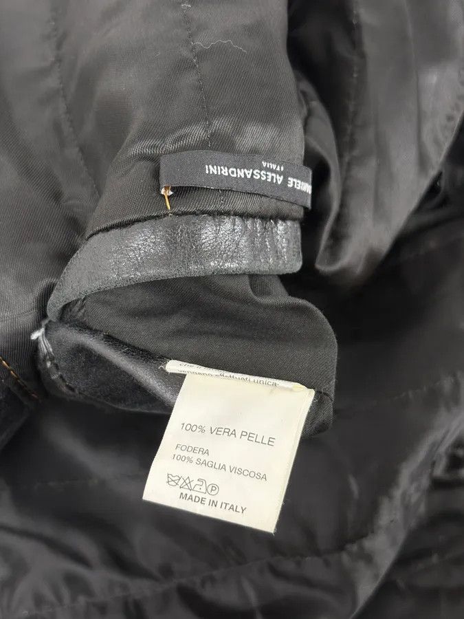 Daniele Alessandrini Daniele Alessandrini Black Eroded Leather Jacket Size US M / EU 48-50 / 2 - 10 Thumbnail