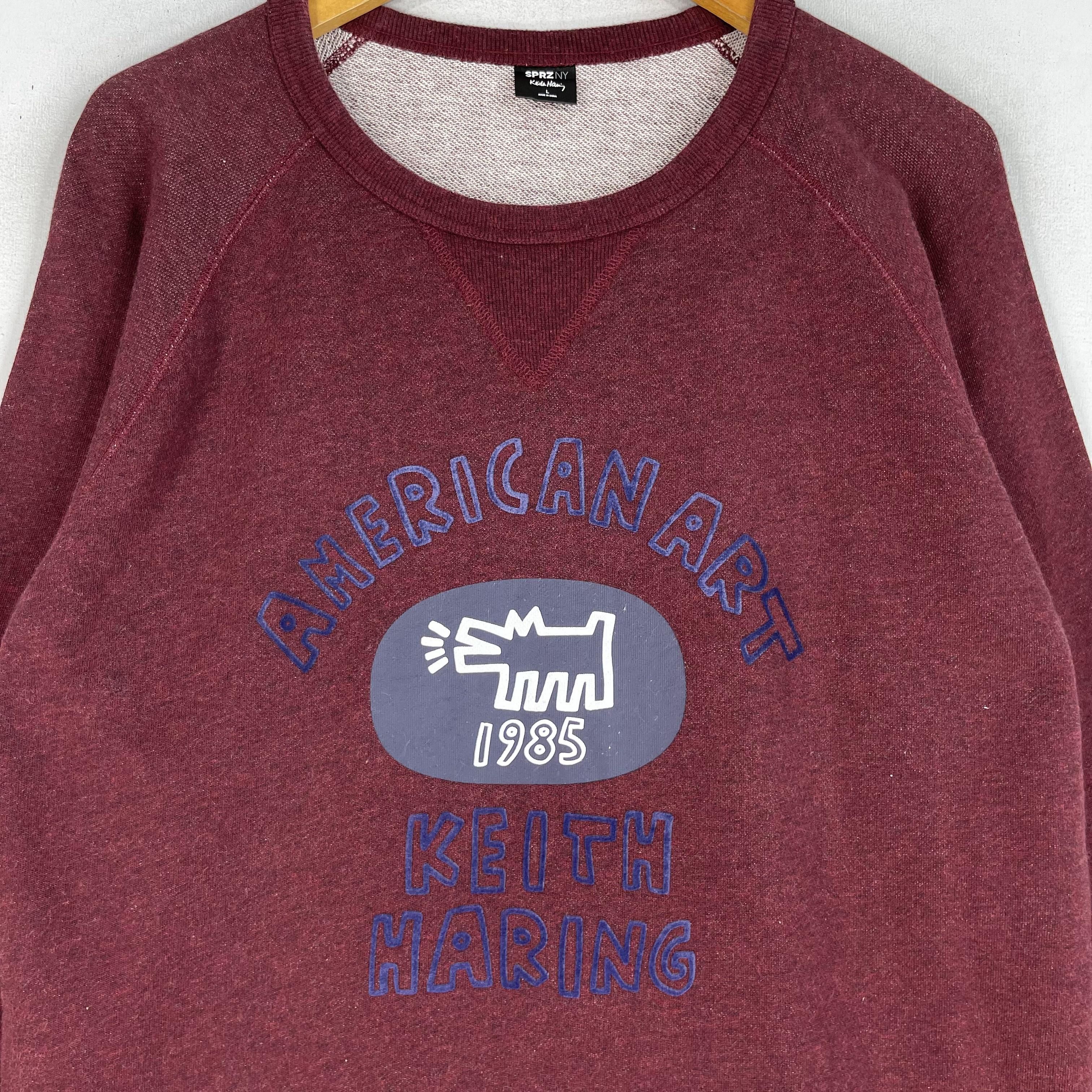 Japanese Brand × Keith Haring Vintage Keith Haring Pop Art Dog Barking Artwork Sweatshirt Size US M / EU 48-50 / 2 - 2 Thumbnail
