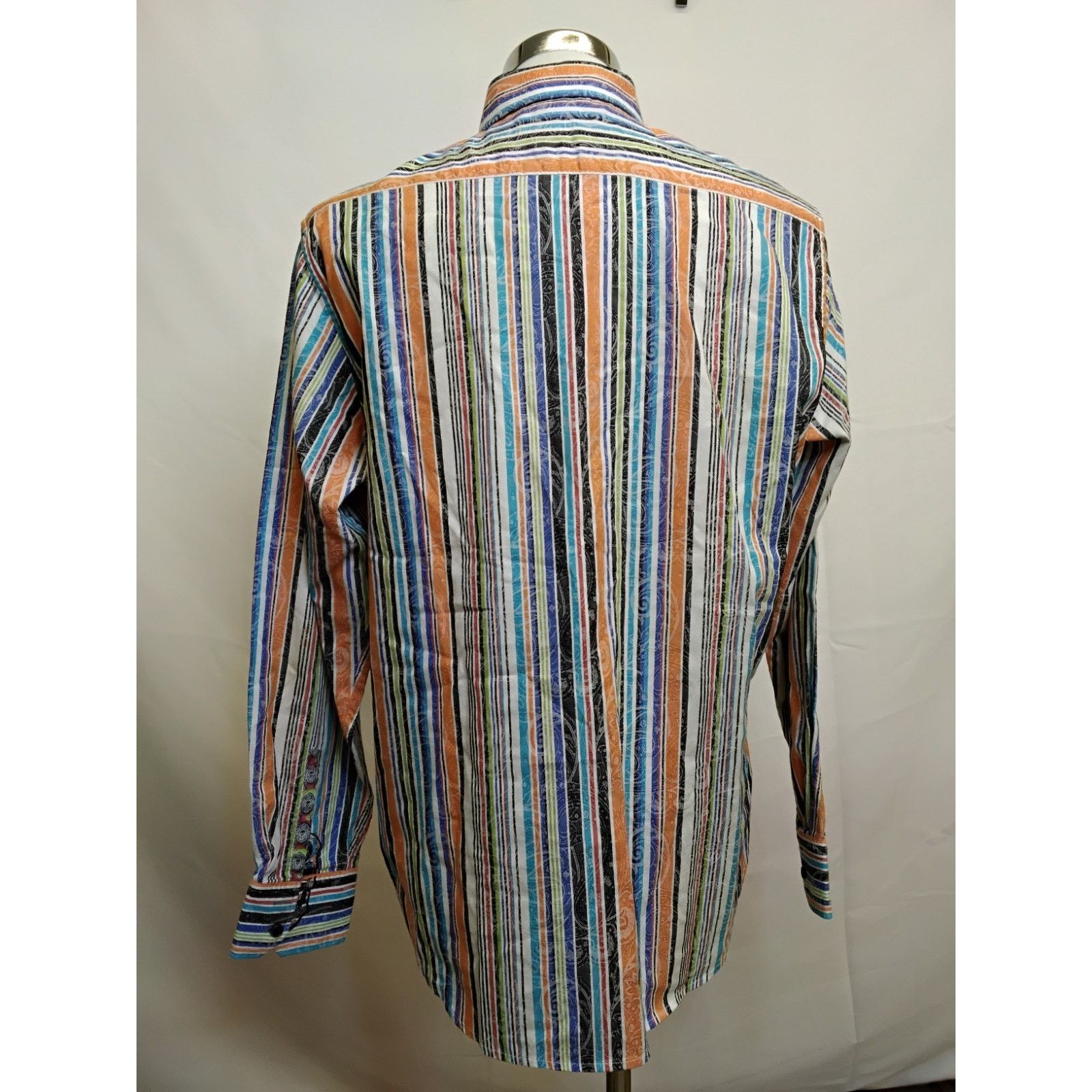 Robert Graham Robert Graham Button Up Shirt Men's L Multicolor Stripe Size US L / EU 52-54 / 3 - 4 Thumbnail