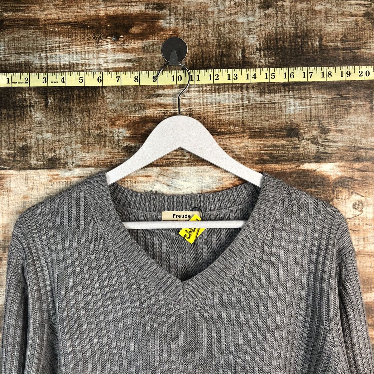 Homespun Knitwear × Japanese Brand Freude Grey Knitwear #A1792 Size US L / EU 52-54 / 3 - 4 Thumbnail