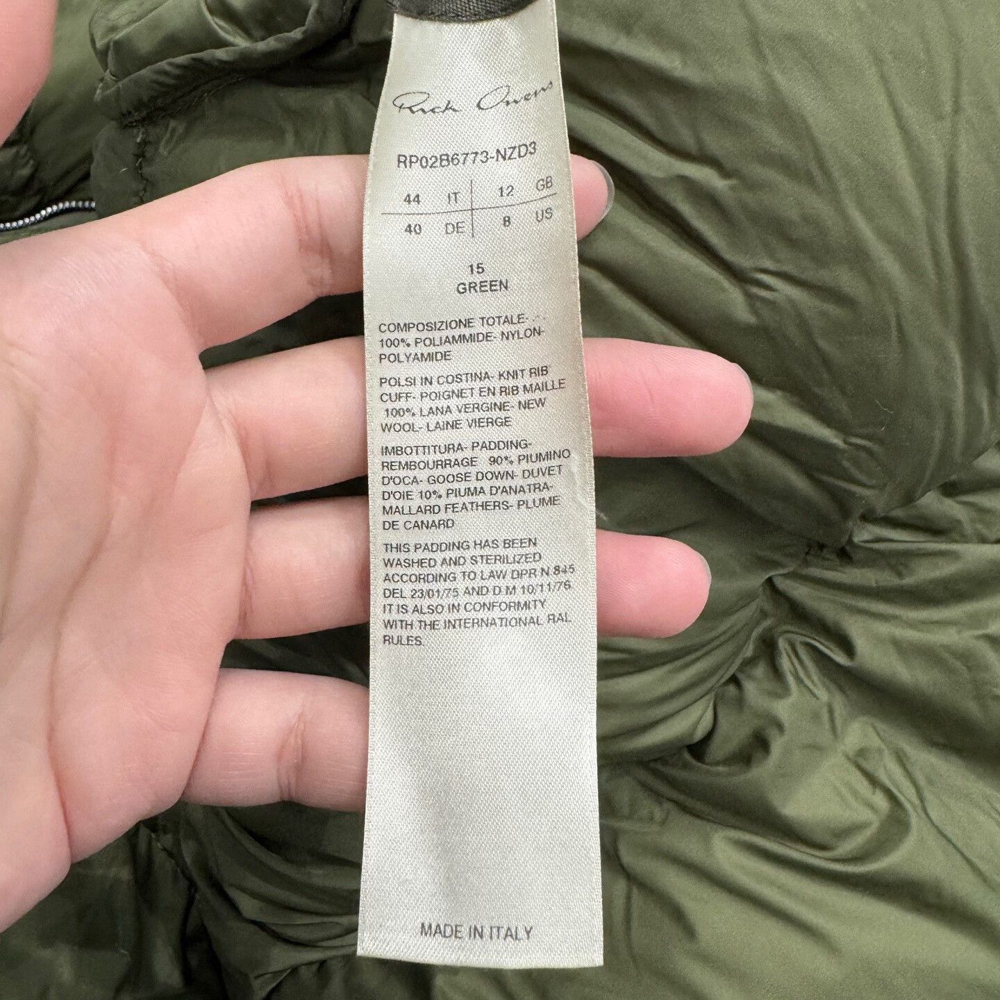 Rick Owens rick owens cropped puffer jacket with hood. Size US L / EU 52-54 / 3 - 4 Thumbnail
