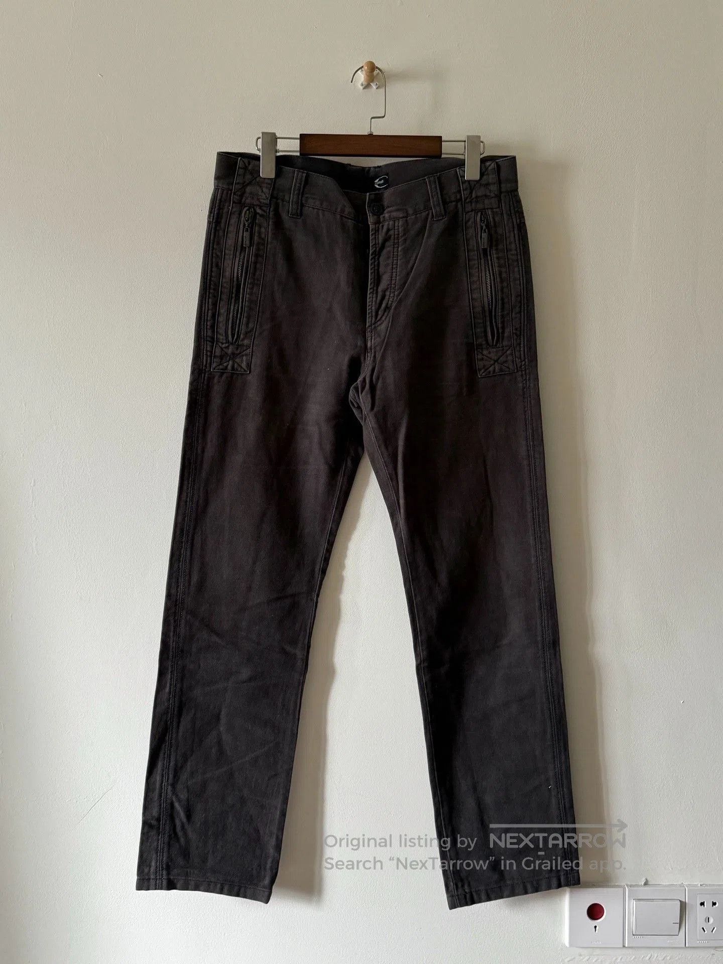 Just Cavalli Just Cavalli 00s Suede Washed Zip Pants. Size US 32 / EU 48 - 1 Thumbnail