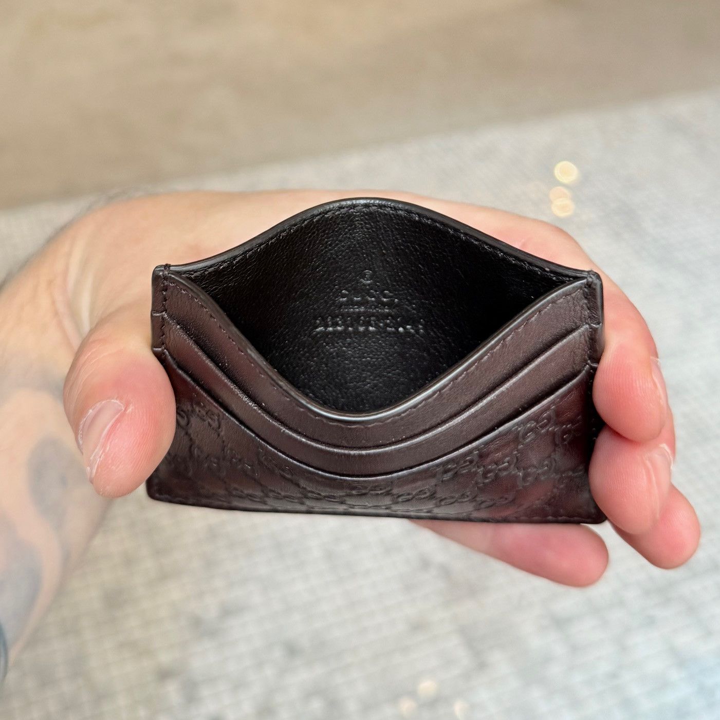 Gucci Gucci Brown Microguccissima Card Holder Size ONE SIZE - 7 Thumbnail