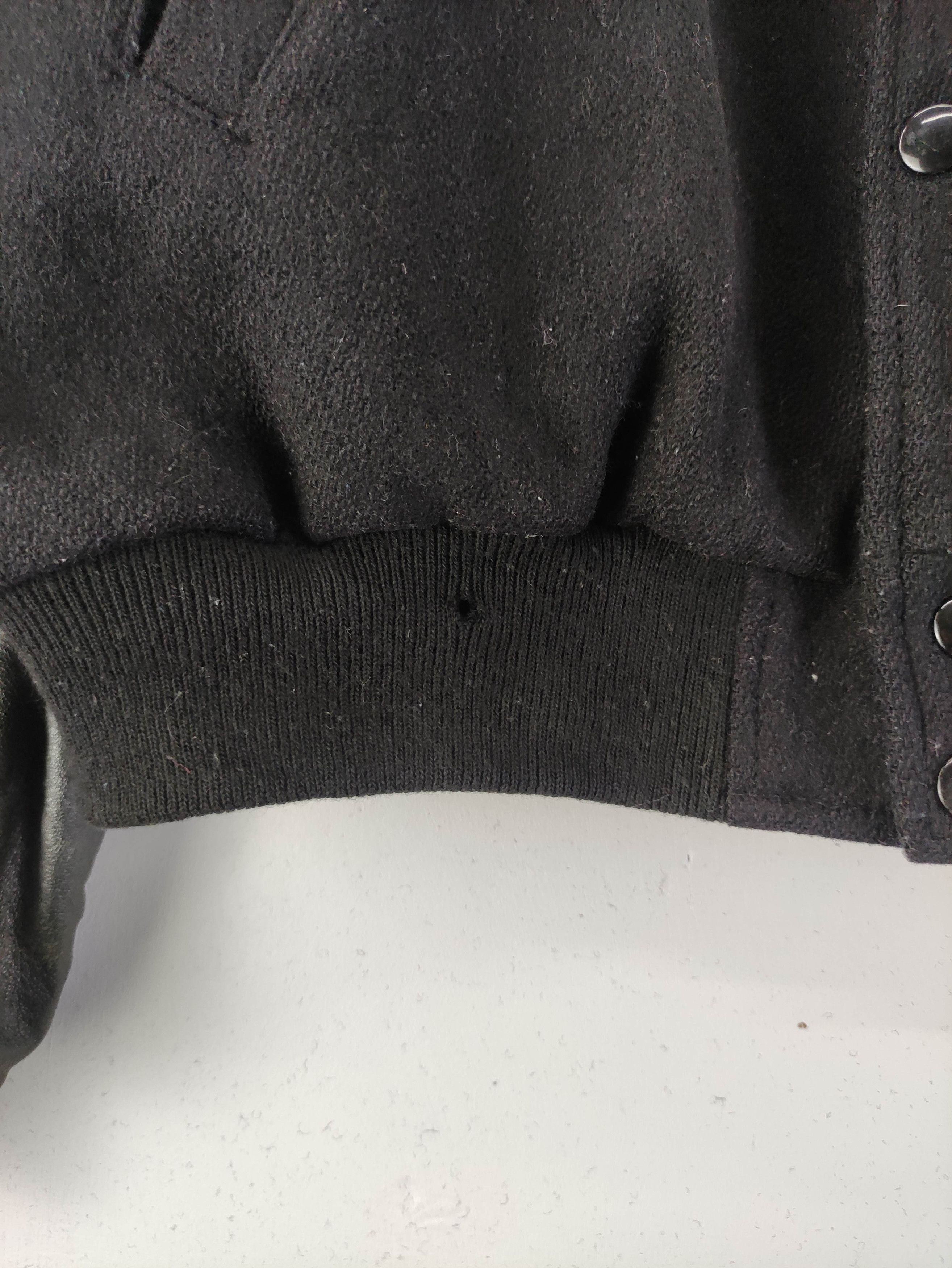 Japanese Brand Vintage 90s Melton Varsity Jacket Wool Leather Sleeve Size US XL / EU 56 / 4 - 2 Thumbnail