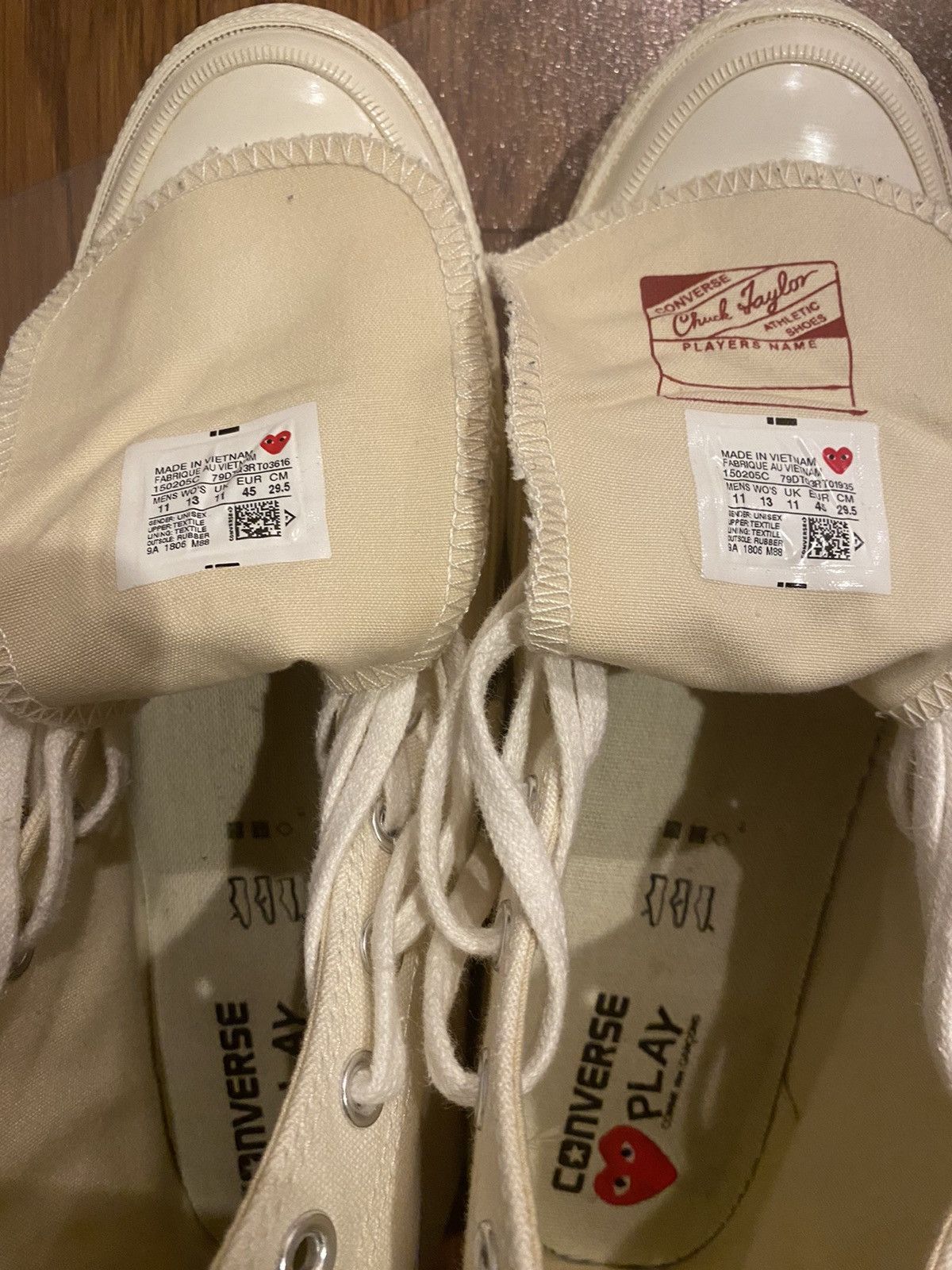 Comme des Garcons PLAY Comme Des Garcons Play Chuck 70 Cream Size US 11 / EU 44 - 6 Thumbnail