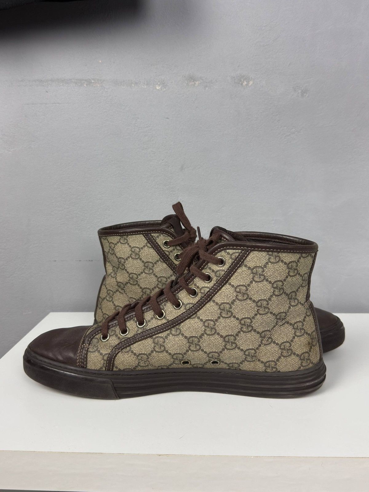 Gucci GUCCI A/W2012 “California” GG Monogram Canvas High Top Shoes Size US 9 / EU 42 - 6 Thumbnail