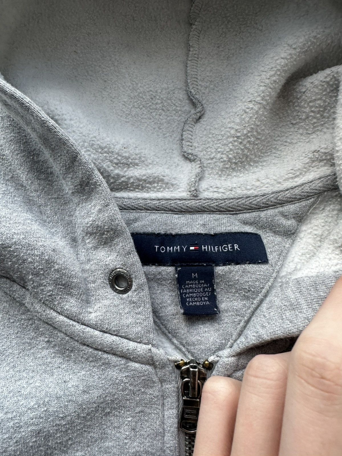 Tommy Hilfiger × Vintage 🚨TOMMY HILFIGER BOXY BIG LOGO ZIP HOODIE SWEATSHIRT MENS Y2k Size US M / EU 48-50 / 2 - 5 Thumbnail
