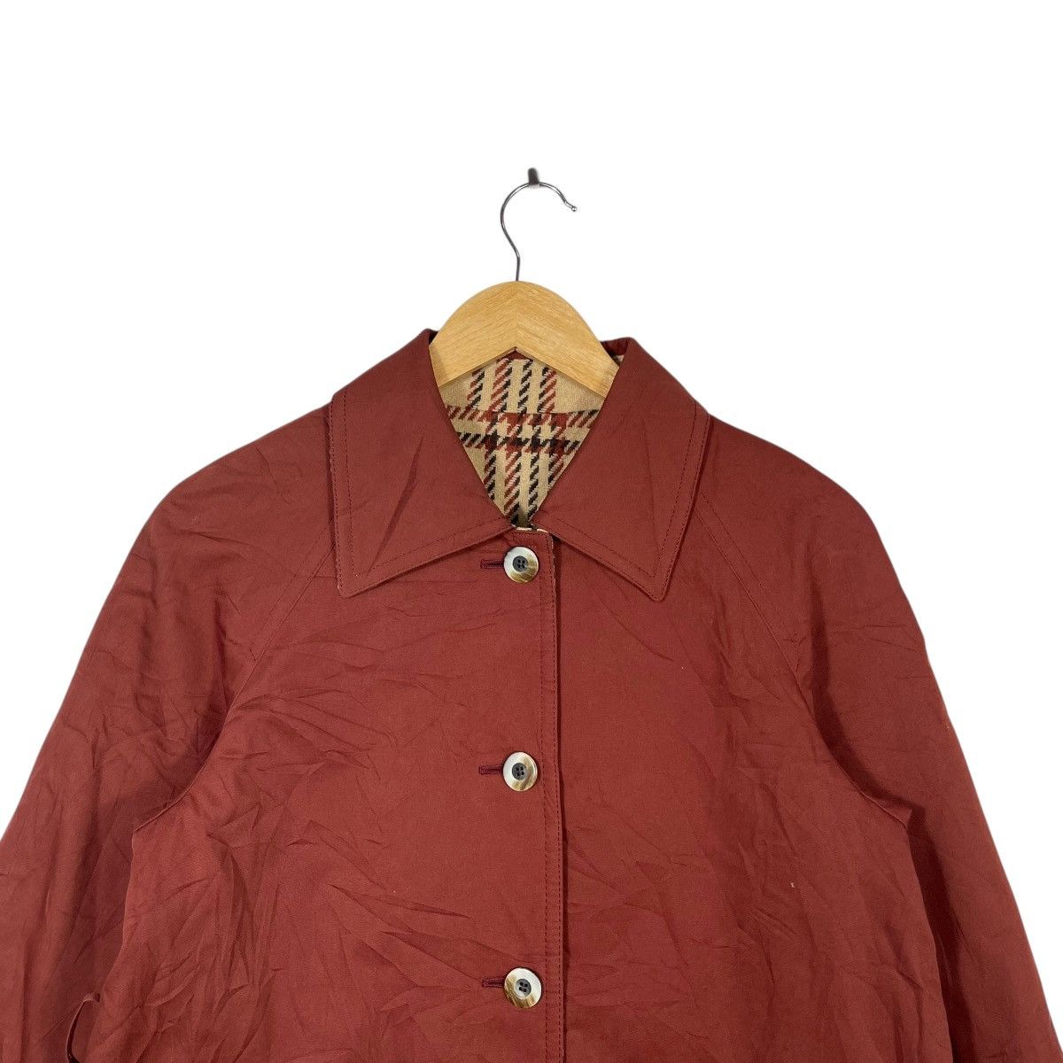 Vintage Vintage BOSSI x DESIRE Coat Made in Italy Burgundy Minimalis Size S / US 4 / IT 40 - 5 Thumbnail