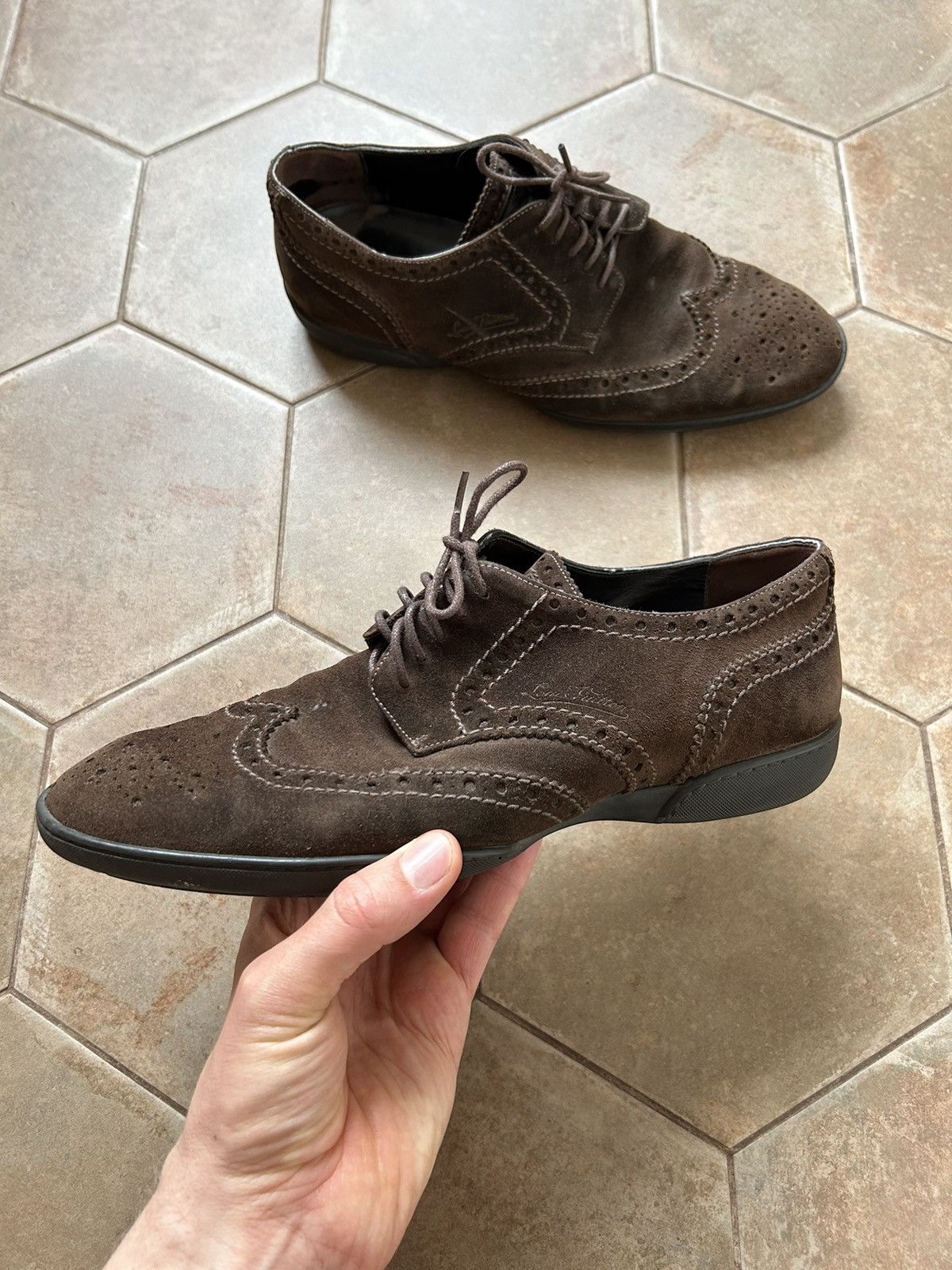 Louis Vuitton LOUIS VUITTON Loafers Suede Shoes LV Logo sneakers Size US 9 / EU 42 - 1 Thumbnail