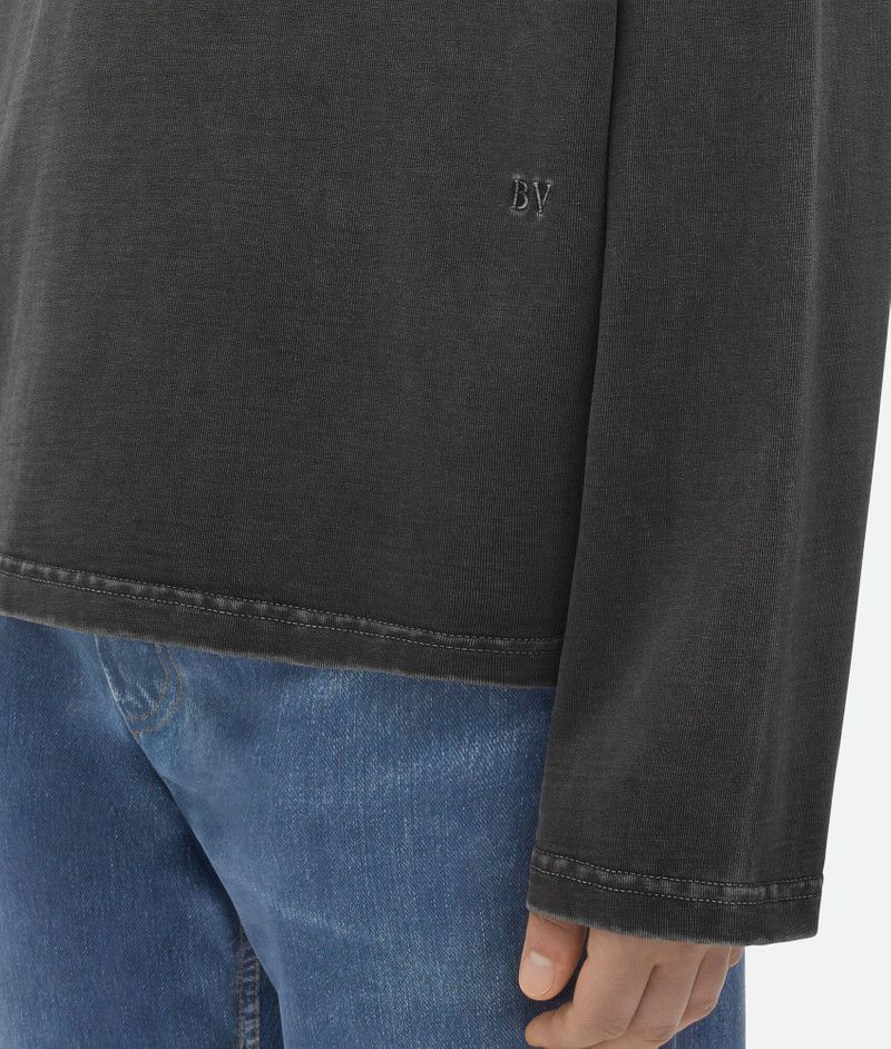 Bottega Veneta o1s1rm1125 Washed Out Jersey Polo Shirt in Gray Size US XL / EU 56 / 4 - 4 Thumbnail