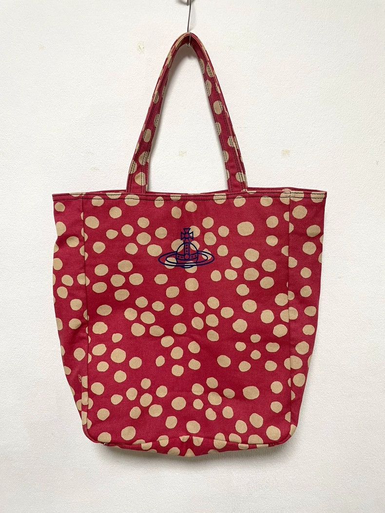 Vivienne Westwood Vivienne Westwood size os Pink canvas polka dot large capac Size ONE SIZE - 3 Thumbnail
