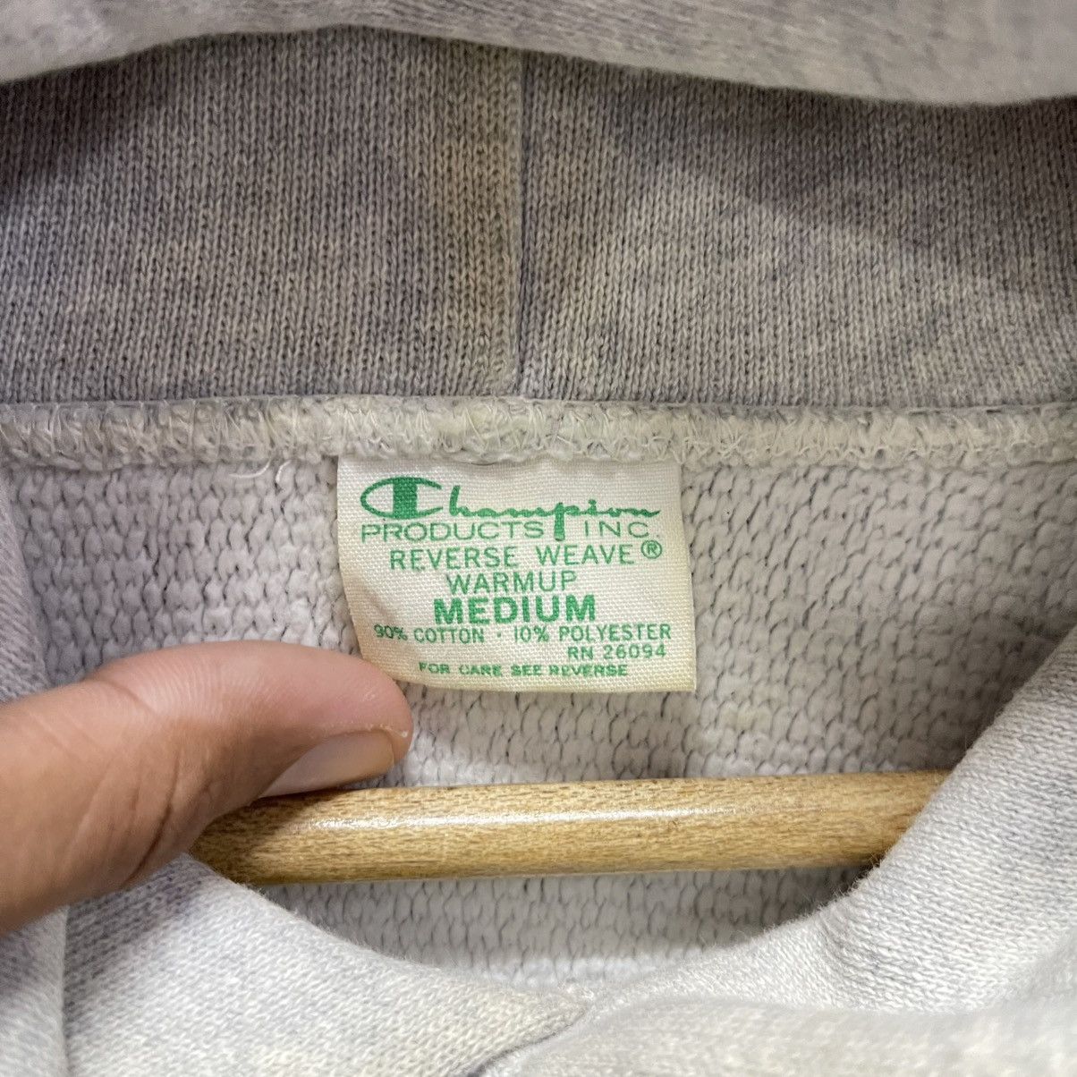 Champion Vintage Champion Reverse Weave Pawnee Camp Hoodie – Grey (M) Size US M / EU 48-50 / 2 - 11 Thumbnail