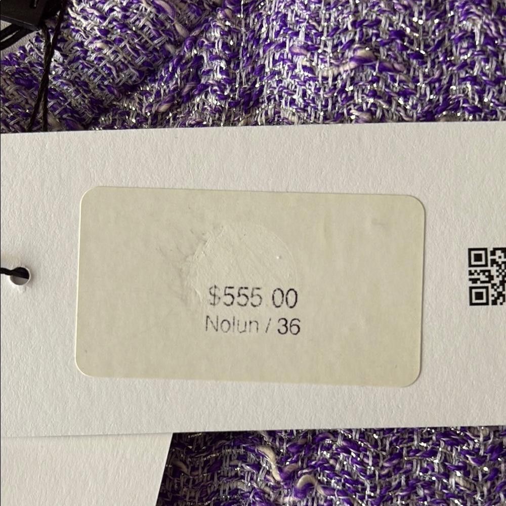 Iro IRO Paris Nolun Tweed Jacket Purple/Silver Size S/36 NWT Size S / US 4 / IT 40 - 10 Thumbnail