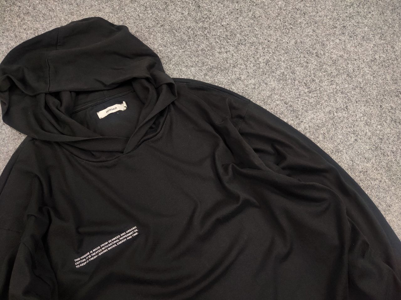 Pangaia Pangaia Design Black Organic Cotton Oversized Light Hoodie Size XL / US 12-14 / IT 48-50 - 11 Thumbnail