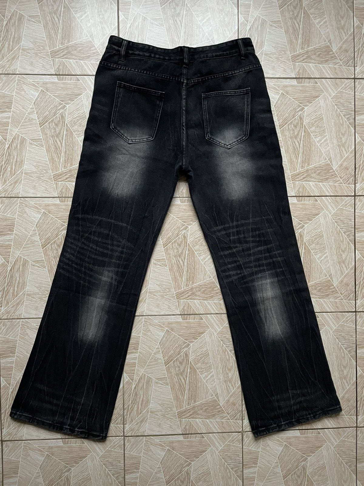Designer × Vintage Avant Garde Y2K Distressed Vintage Washed 90s Custom Jeans Size US 34 / EU 50 - 2 Thumbnail