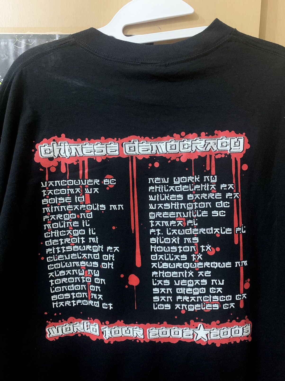 image of Delta x Guns N Roses - World Tour (2002) - Chinese Democracy in Black, Men's (Size XL)