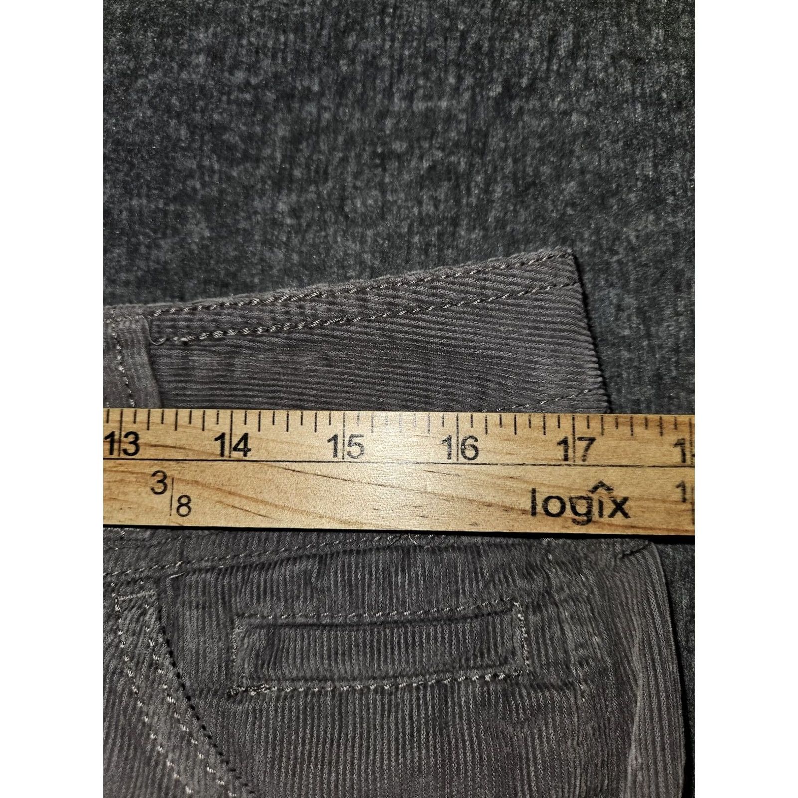 Vintage Columbia Pants Womens 12 Gray Corduroy Straight Leg Pockets AL8334 Size 34" / US 12 / IT 48 - 3 Thumbnail