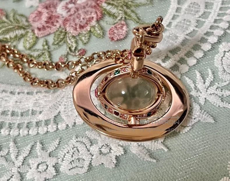 Vivienne Westwood vivienne westwood Rose gold large small orb Saturn necklac Size ONE SIZE - 4 Thumbnail