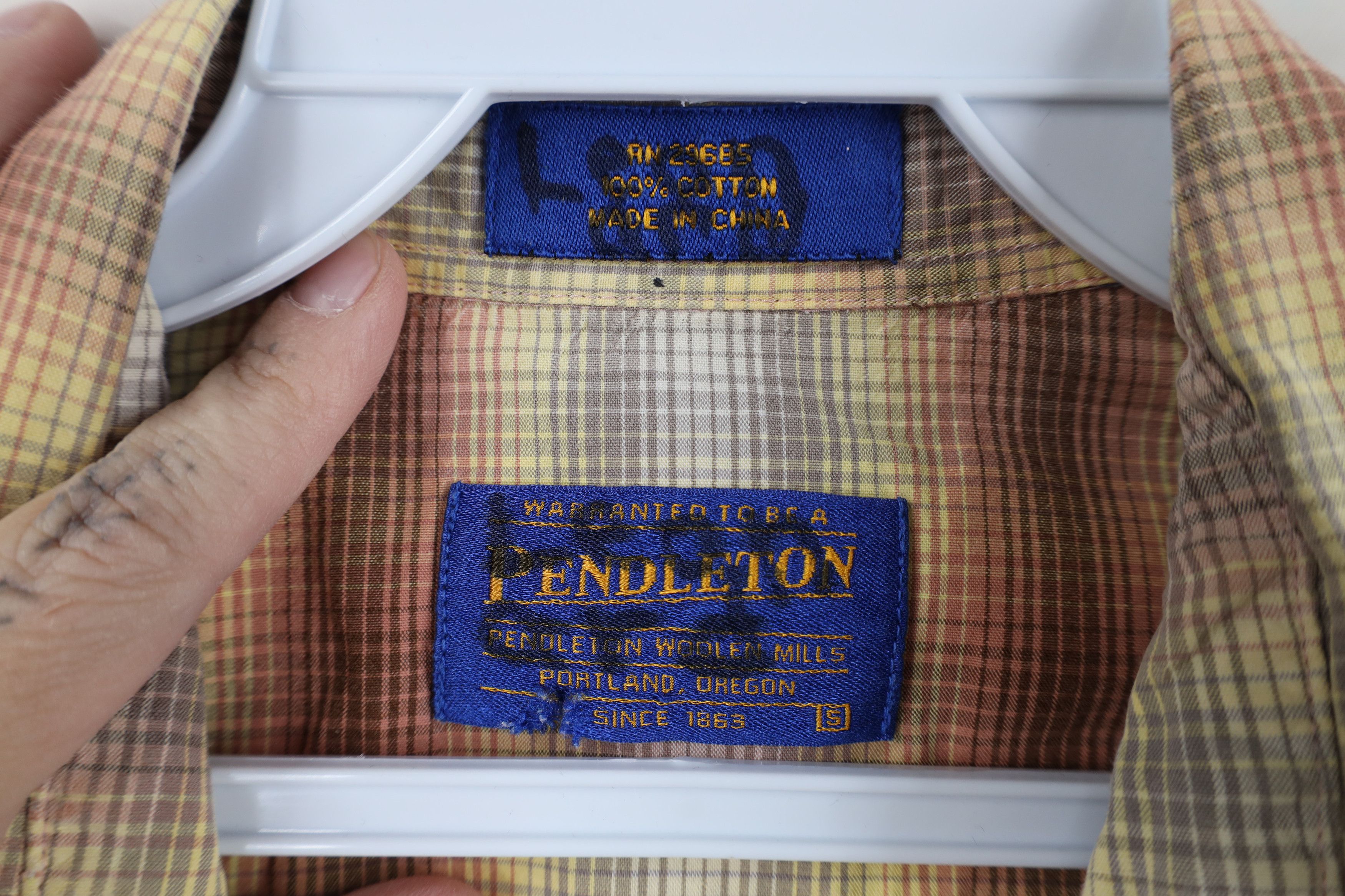 Pendleton Vintage 90s Pendleton Western Rodeo Pearl Snap Button Shirt Size US S / EU 44-46 / 1 - 7 Thumbnail