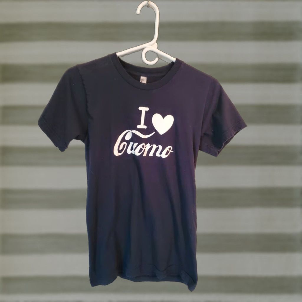 American Apparel I Love Cuomo Shirt Andrew Chris XS T-Shirt Men Crew Neck Blue Cotton American Apparel Short Sleeve Graphic Print Vintage No Size US XS / EU 42 / 0 - 1 Preview