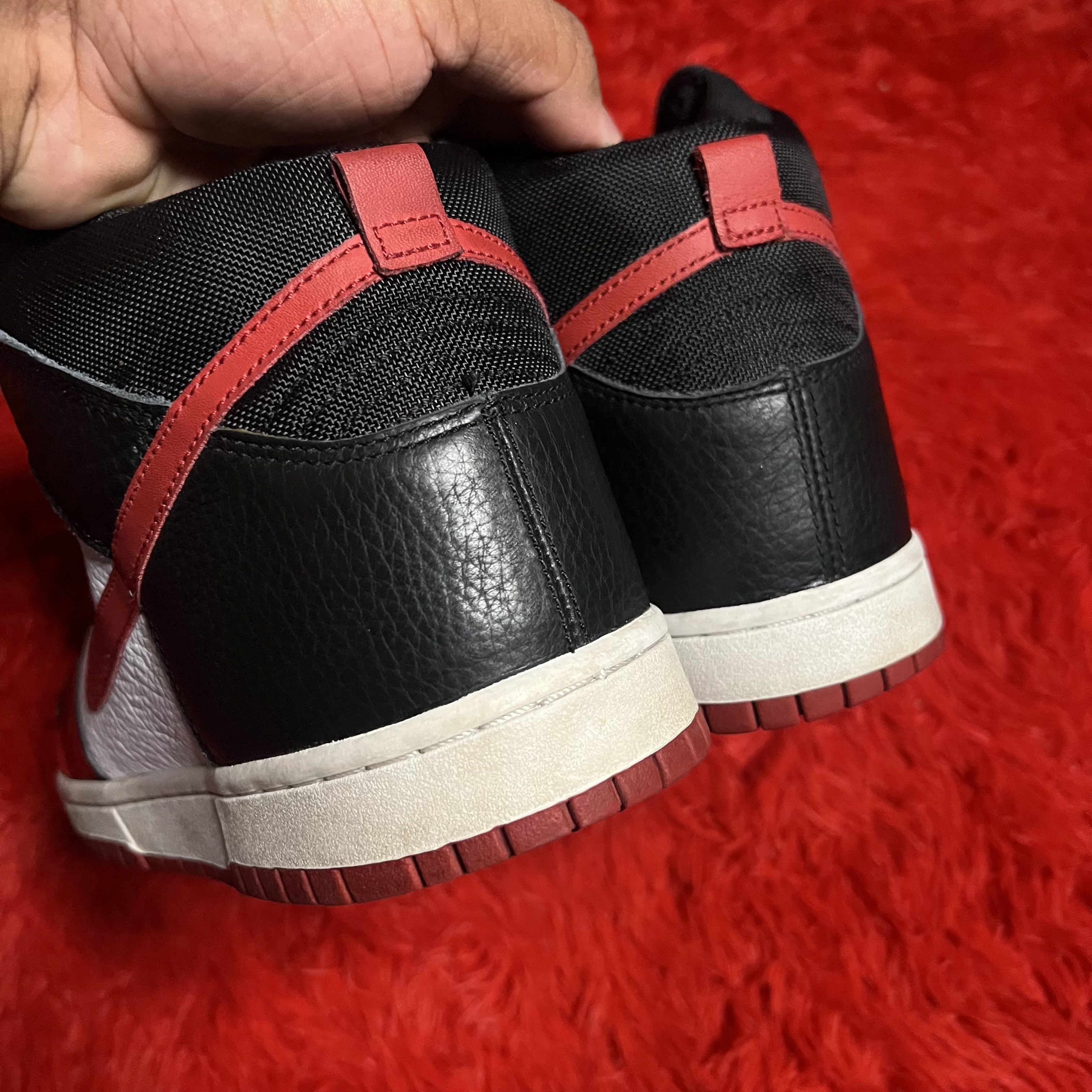 Nike Nike Dunk High Black White Red (2008) Size US 10 / EU 43 - 13 Thumbnail