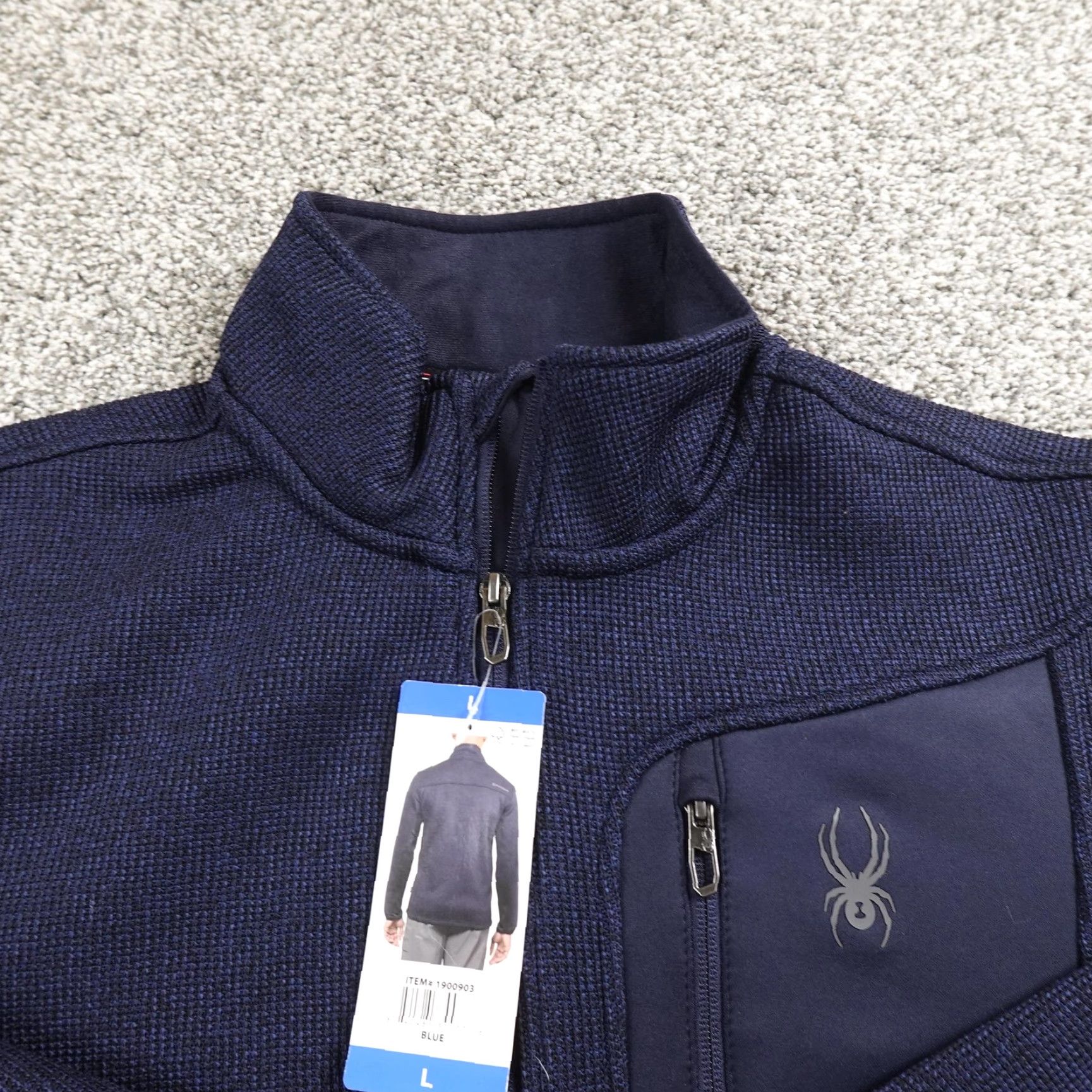 Spyder Spyder Jacket Mens L Blue Full Zip Knit Fleece Lined Ski Outdoor Coat Hiking Size US L / EU 52-54 / 3 - 3 Thumbnail