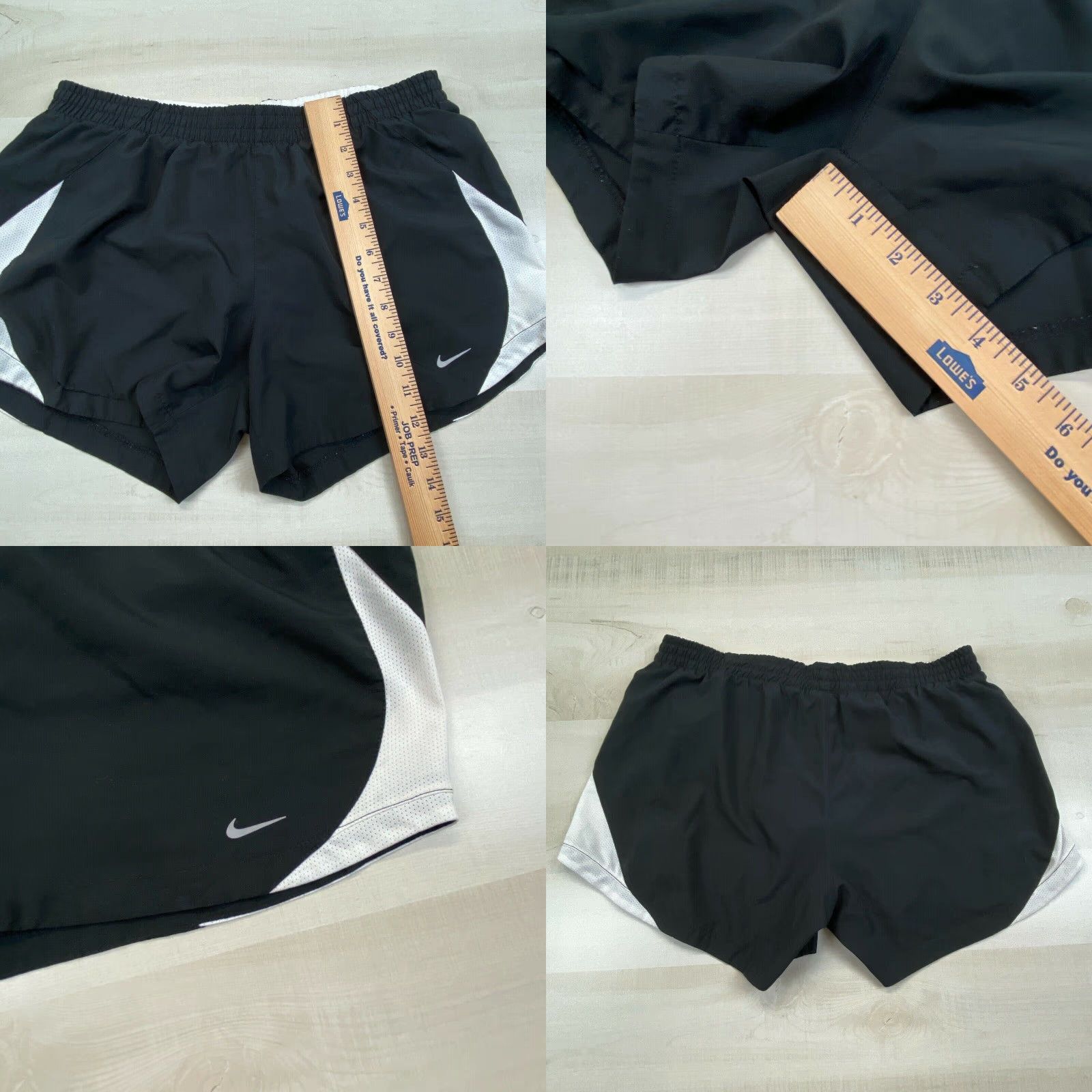 Nike Nike Womens Athletic Shorts Medium Black White Running Track Size 30" / US 8 / IT 44 - 8 Thumbnail