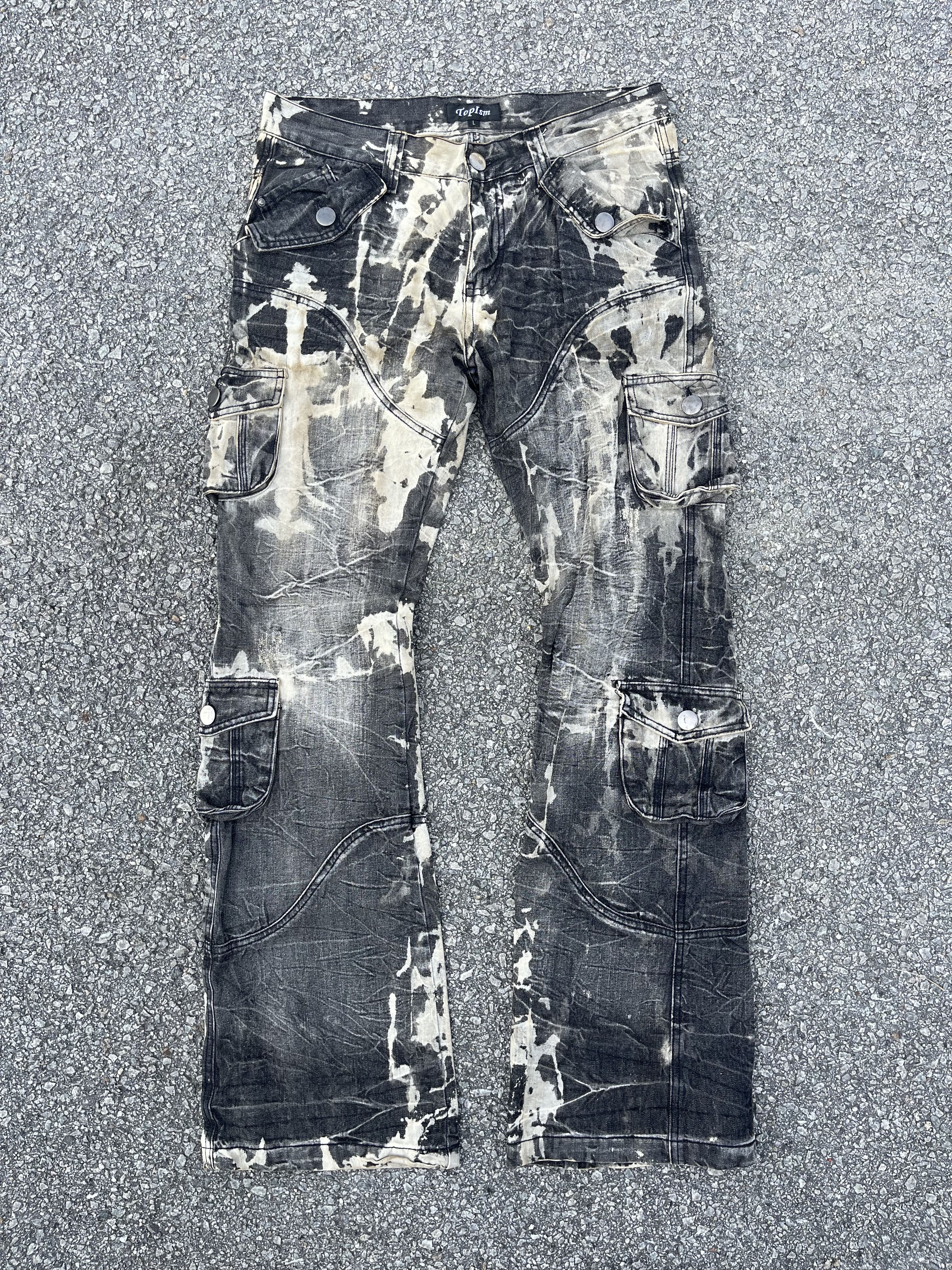 Beauty Beast Topism Flare Multipocket Acid Wash Travis Scott Style Size US 32 / EU 48 - 1 Thumbnail
