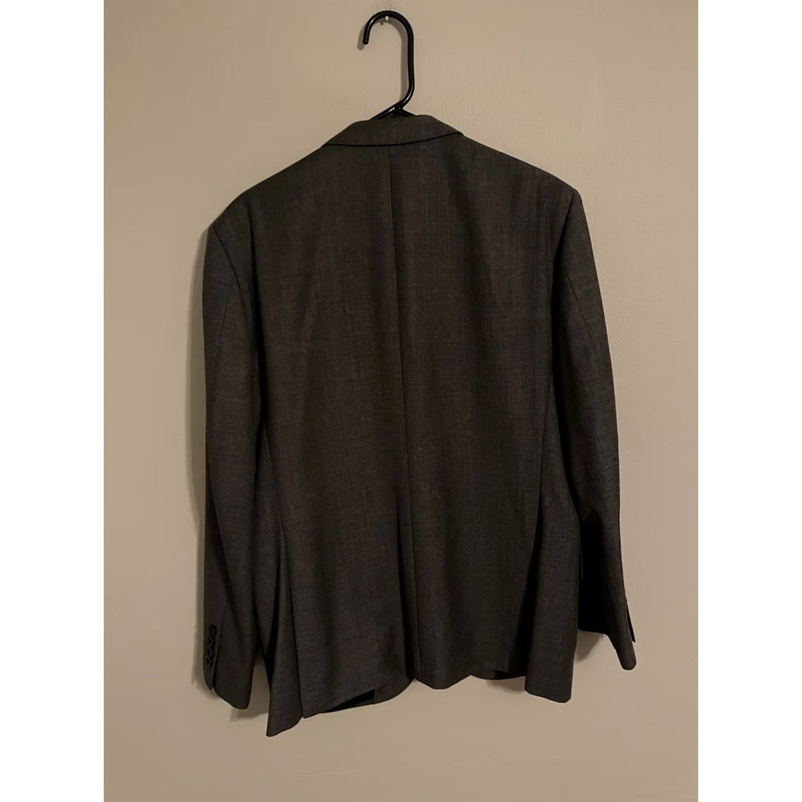 J.Crew VINTAGE J.Crew Blazer 40S Dark Gray Tollegno 1900 Wool Blazer Coat Jacket - Men's Short Wool Blazer Mens 40S Size 40R - 3 Thumbnail
