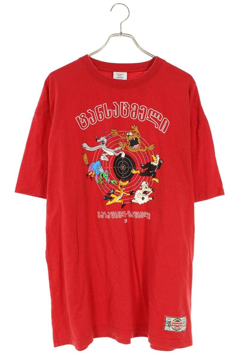 美品★ VETEMENTS 19SS Cartoon Print Tee M Vetements 19SS Cartoon Print Tee T-Shirt Red Size M