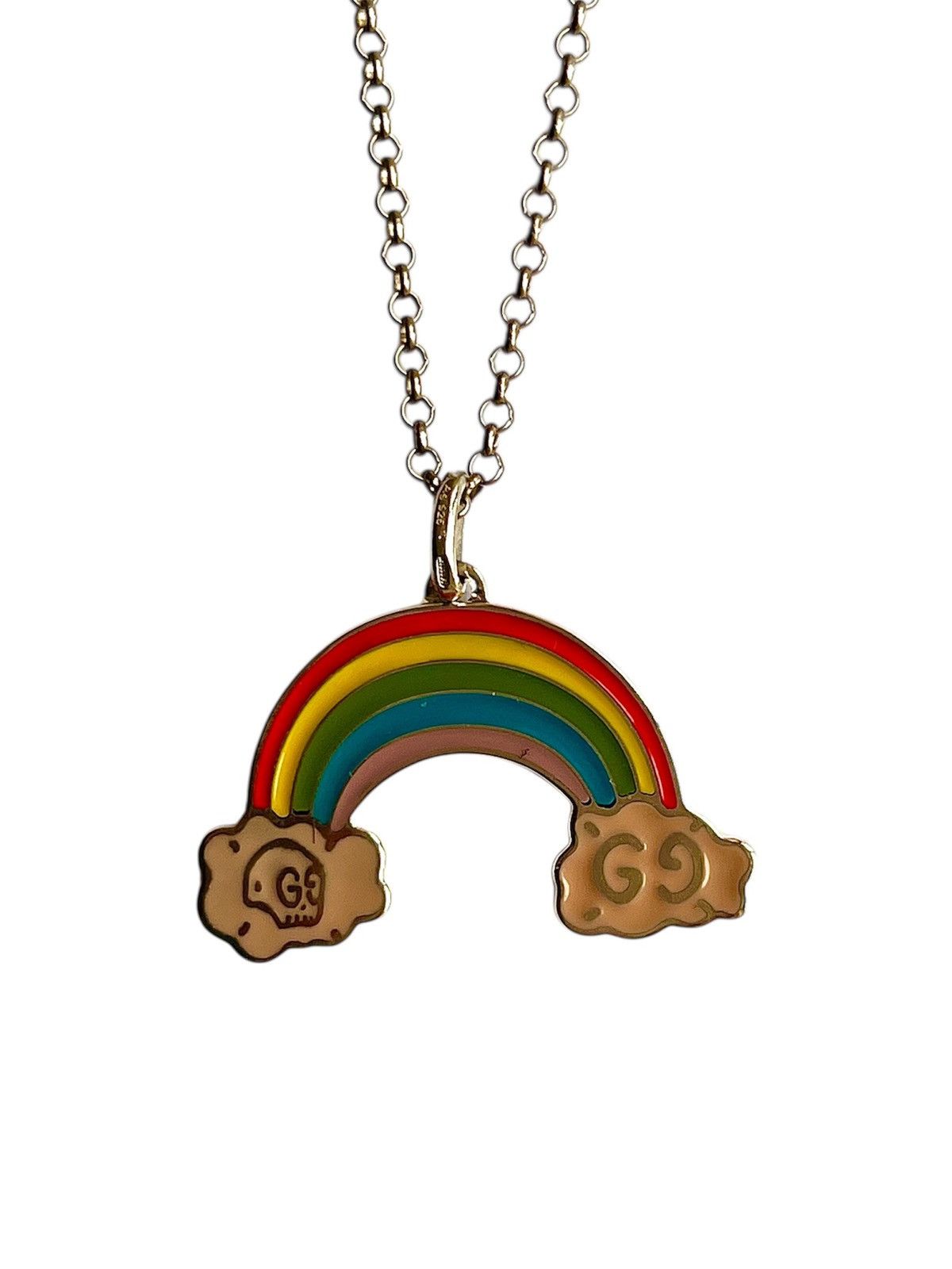 Gucci Gucci Ghost Rainbow Pendant Necklace skull jewelry silver Size ONE SIZE - 1 Thumbnail