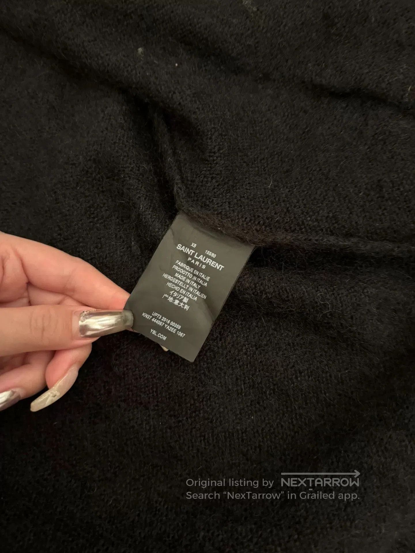 Saint Laurent Paris YSL Saint Laurent Sequined Star Knit Cardigan. Size XS / US 0-2 / IT 36-38 - 7 Thumbnail