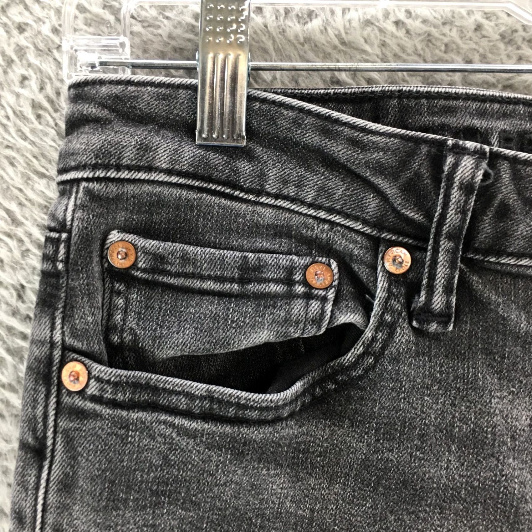 American Eagle Outfitters American Eagle Outfitters Tapered Jeans Mens 29x32 Grey Denim Zip 5-Pocket Regular Slim Shoes Zip Size US 29 - 3 Thumbnail