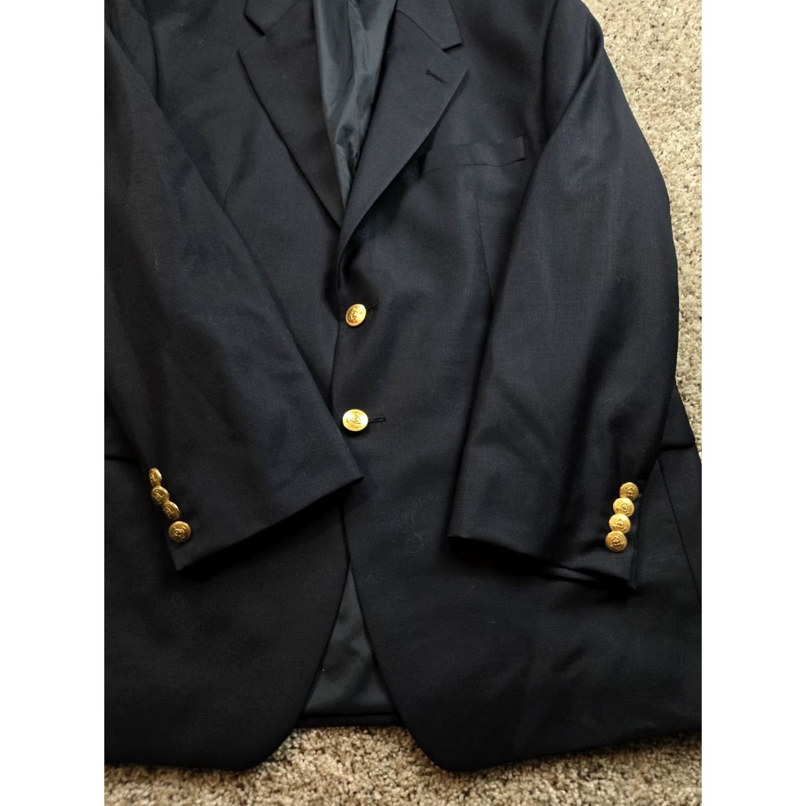 Ralph Lauren Lauren Ralph Lauren Blazer Jacket 42 Short Navy Gold Buttons Jockey Sport Coat Men XS-... Size US 42 / EU 58 - 3 Thumbnail