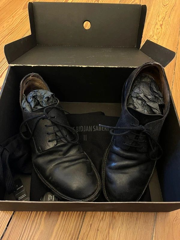 Boris Bidjan Saberi Black 'Shoe 2.1' Culatta Oxfords
