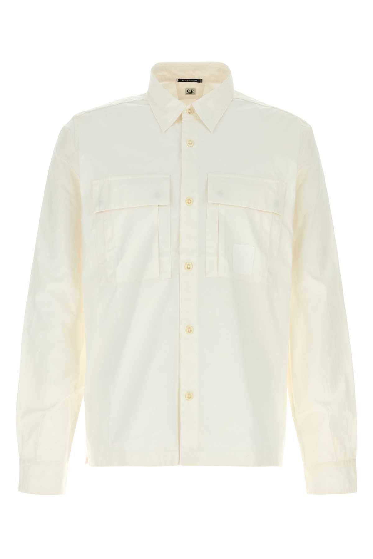 C.P. Company Ivory Poplin Shirt Size US M / EU 48-50 / 2 - 1 Thumbnail