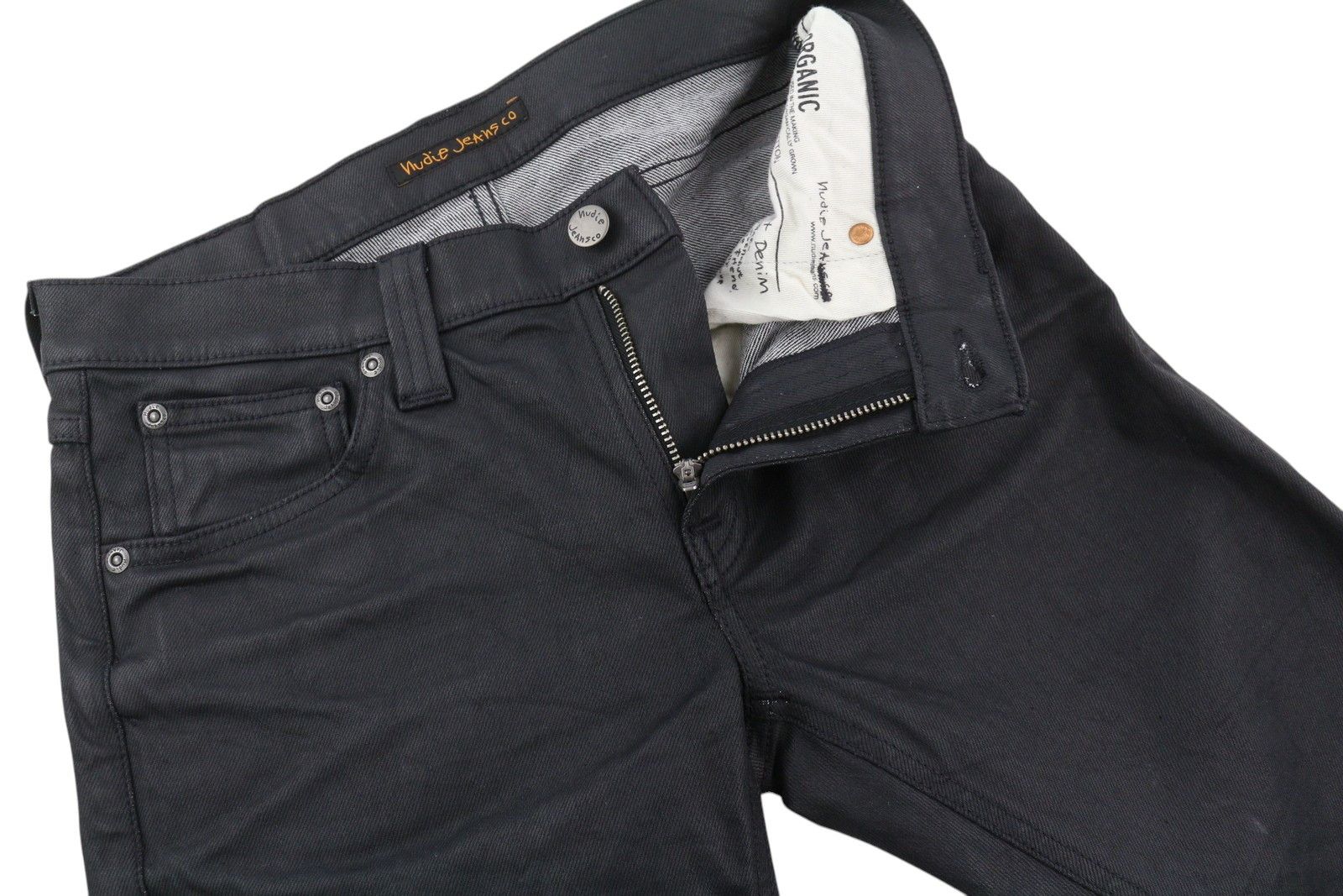 Nudie Jeans TIGHT LONG JOHN W28/L30 Throb Black Coated Jeans 86091 Size US 28 / EU 44 - 4 Thumbnail