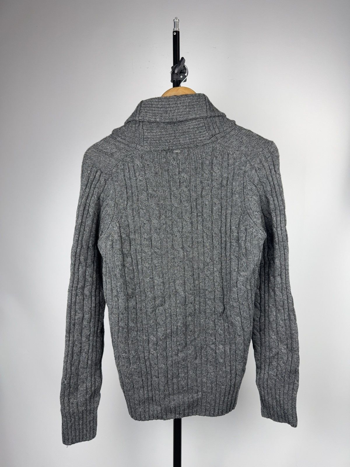 G-Star 00s Y2K G-Star RAW Cable Knit Shawl Cardigan Wool Blend Size US S / EU 44-46 / 1 - 10 Thumbnail