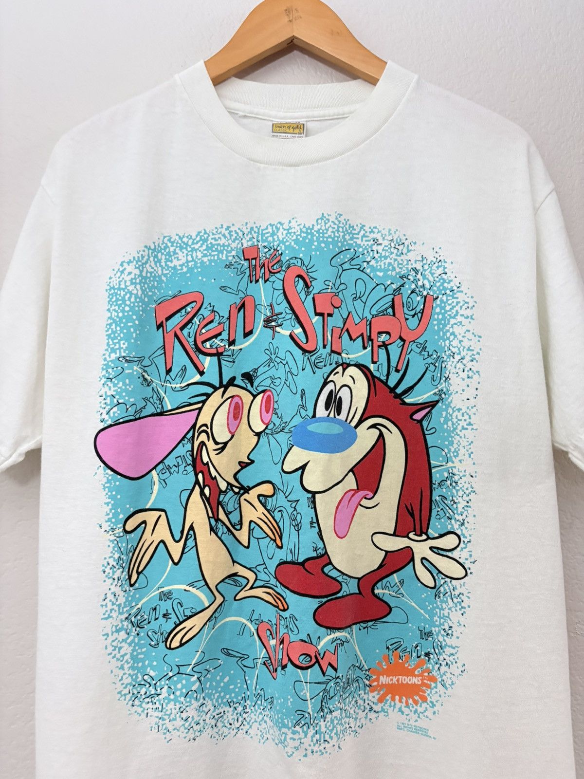 Vintage 90’s Ren & Stimpy Nickelodean Vintage Cartoon Tee Size US XL / EU 56 / 4 - 2 Thumbnail