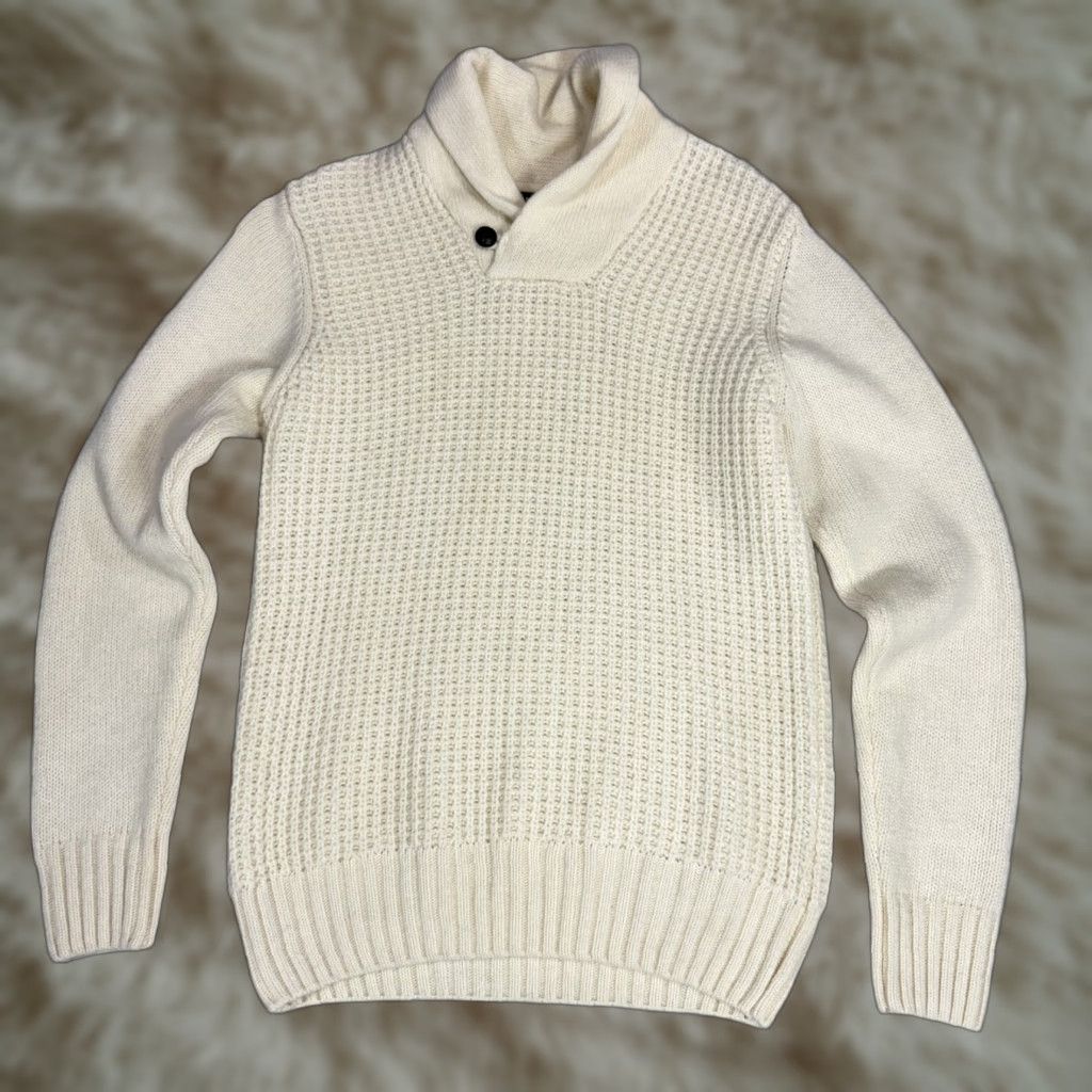 Vintage Daniele Blasi Sweater Long Sleeve Ivory White Waffle Pullover Women's Sz S Made In Italy Size S / US 4 / IT 40 - 1 Thumbnail