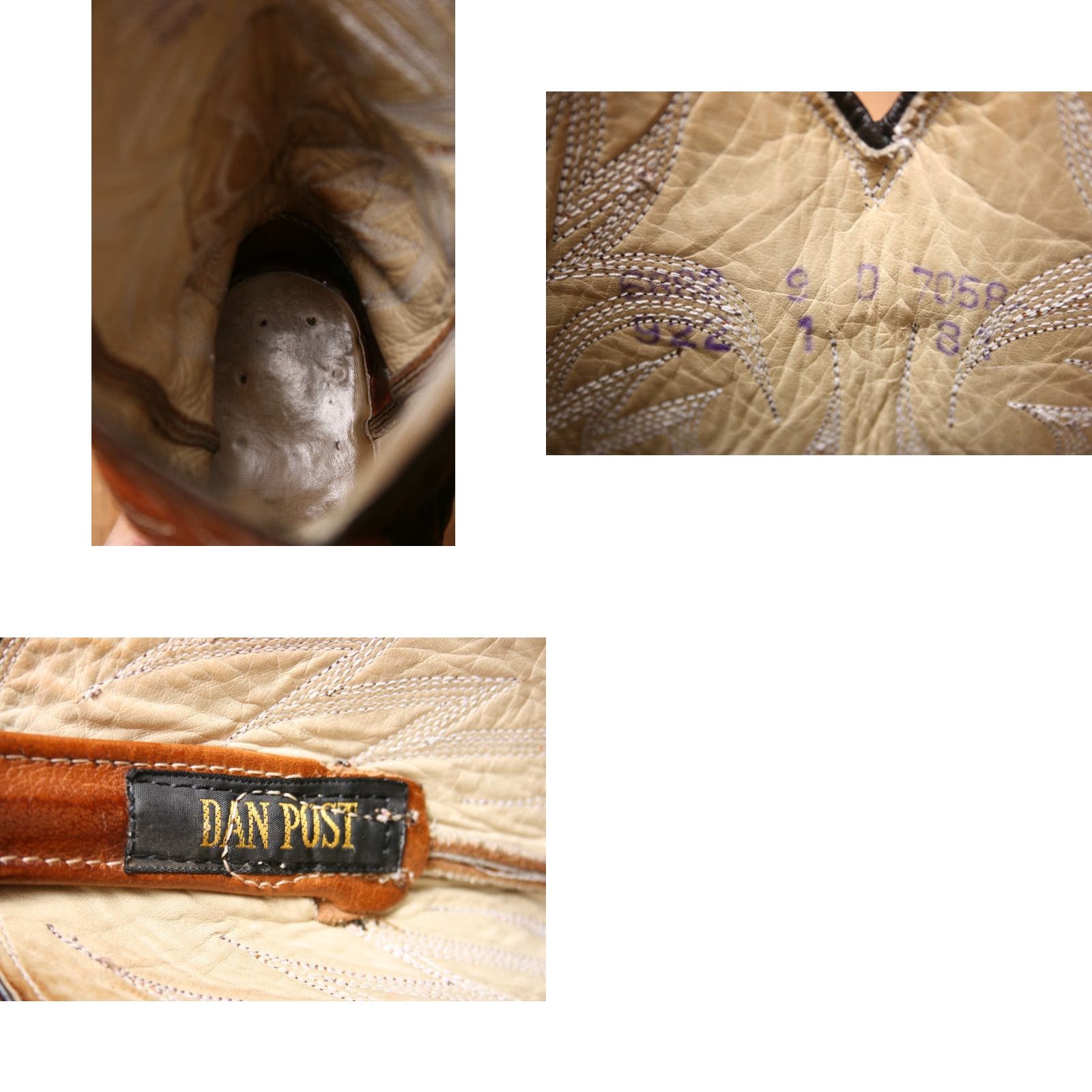 Dan Post VINTAGE DAN POST Two-Tone Leather Western Cowboy Boots Men's Sz. 9D Size US 9 / EU 42 - 10 Thumbnail