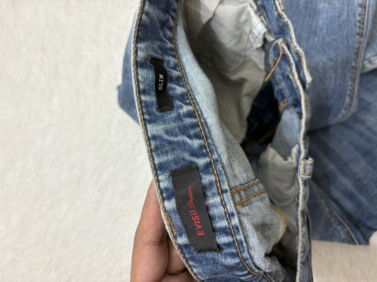 Japanese Brand 00s Evisu Archival Mudwash Denim Distressed Y2K slim fit Size US 29 - 9 Thumbnail