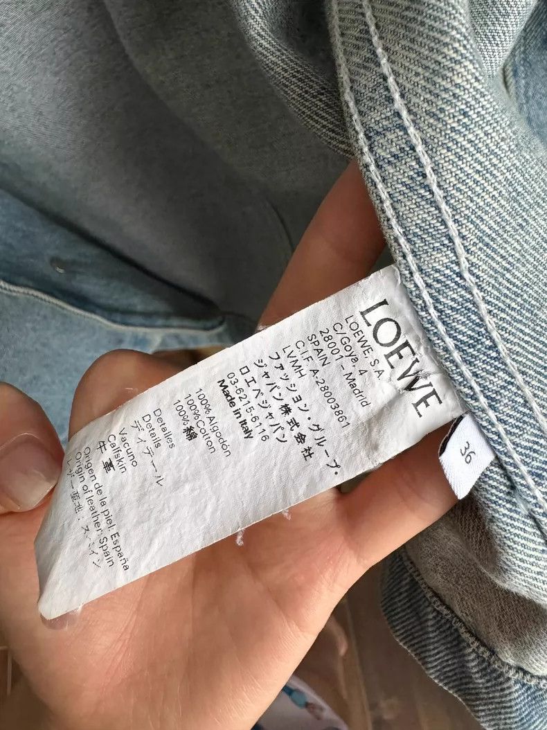 Loewe LOEWE The cuff of the denim jacket is patchwork leather Size XS / US 0-2 / IT 36-38 - 8 Thumbnail