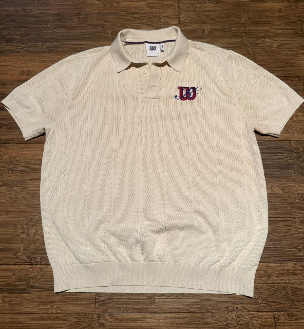 Kith X Wilson Beige knit polo